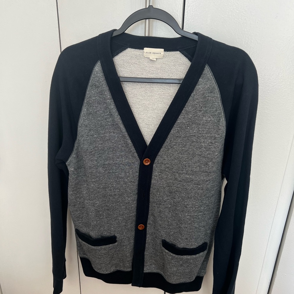 Club Monaco Navy and Gray Men’s Cardigan